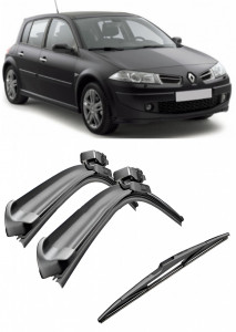 Set 3 stergatoare parbriz si luneta Bosch Aerotwin pentru Renault Megane II Hatchback / Megane II (BM./CM./GM./ SM.) Hatchback (02.06 - 10.08) Bosch accesorii pentru autoturismul tau - masina v219145