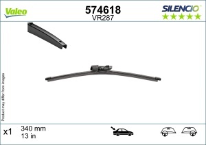Set 3 stergatoare Volkswagen TAIGO (CS1) din 2021 - 2024, pentru parbriz si luneta fata si spate auto, Valeo Silencio, din cauciuc siliconat rezistent, 4 Stickere Auto VW v11965