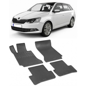 Set 4 covorase auto, Volkswagen Polo 2009-2017, din cauciuc, Cri-Flo, negru v5843