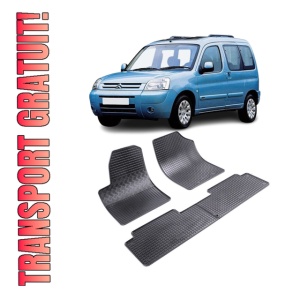 Set 4 covorase Citroen Berlingo 5M 1999-2007, din cauciuc 100%, compatibile cu autoturismul CITROEN Berlingo
