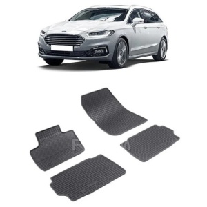 Set 4 covorase Ford Mondeo 2014-2022, din cauciuc 100%, compatibile cu autoturismul FORD Mondeo v4042