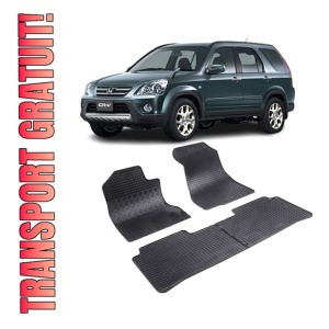 Set 4 covorase Honda Cr-V 2002-2006, din cauciuc 100%, compatibile cu autoturismul HONDA CR-V