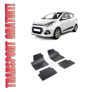 Set 4 covorase Hyundai I10 2008-2013, din cauciuc 100%, compatibile cu autoturismul HYUNDAI i10