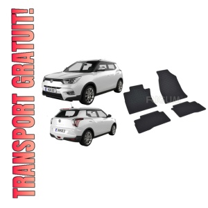 Set 4 covorase Kgm Grand Tivoli 2025-prezent, din cauciuc 100%, compatibile cu autoturismul KGM Grand