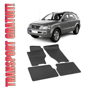 Set 4 covorase Kia Sorento 2004-2009, din cauciuc 100%, compatibile cu autoturismul KIA Sorento