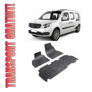 Set 4 covorase Mercedes Citan 5M 2012-2021, din cauciuc 100%, compatibile cu autoturismul MERCEDES Citan
