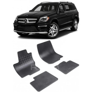 Set 4 covorase Mercedes Gl 2012-2015, din cauciuc 100%, compatibile cu autoturismul MERCEDES GL v2786