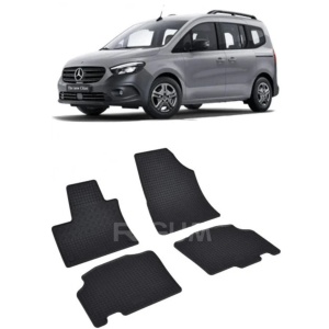 Set 4 covorase Mercedes T-Klasse 2022-prezent, din cauciuc 100%, compatibile cu autoturismul MERCEDES T-Klasse v3687