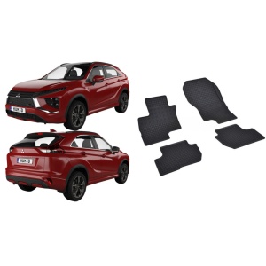Set 4 covorase Mitsubishi Eclipse Cross Phev 2021-prezent, din cauciuc 100%, compatibile cu autoturismul MITSUBISHI Eclipse v4462
