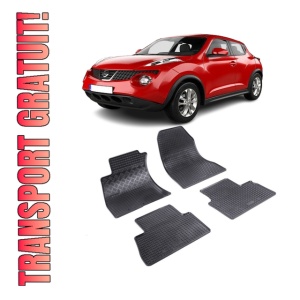 Set 4 covorase Nissan Juke 2010-2014, din cauciuc 100%, compatibile cu autoturismul NISSAN Juke