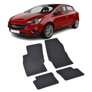 Set 4 covorase Opel Corsa E 2014-2019, din cauciuc 100%, compatibile cu autoturismul OPEL Corsa v6149