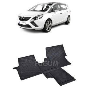 Set 4 covorase Opel Zafira Life 2M 2020- prezent, din cauciuc 100%, compatibile cu autoturismul OPEL Zafira v2011