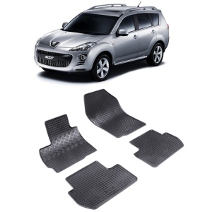 Set 4 covorase Peugeot 4007 2007-2012, din cauciuc 100%, compatibile cu autoturismul PEUGEOT 4007 v2480