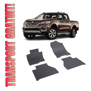 Set 4 covorase Renault Alaskan 2017-2021, din cauciuc 100%, compatibile cu autoturismul RENAULT Alaskan