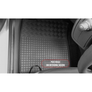 Set 4 covorase Renault Clio Hb/Grantour Iv 2012-2019, din cauciuc 100%, compatibile cu autoturismul RENAULT Clio v3853