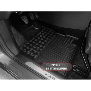 Set 4 covorase Renault Kadjar 2015-2022, din cauciuc 100%, compatibile cu autoturismul RENAULT Kadjar v4345