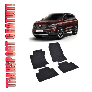 Set 4 covorase Renault Koleos 2017-prezent, din cauciuc 100%, compatibile cu autoturismul RENAULT Koleos