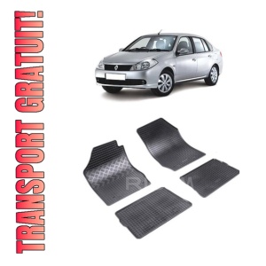 Set 4 covorase Renault Thalia Ii 2008-2012, din cauciuc 100%, compatibile cu autoturismul RENAULT Thalia