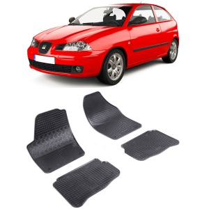 Set 4 covorase Seat Ibiza 2003-2008, din cauciuc 100%, compatibile cu autoturismul SEAT Ibiza v6125