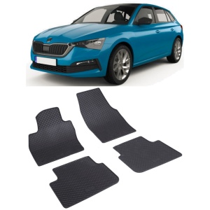 Set 4 covorase Skoda Scala 2019-prezent, din cauciuc 100%, compatibile cu autoturismul SKODA Scala v4637