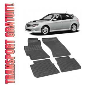 Set 4 covorase Subaru Impreza 2008-2011, din cauciuc 100%, compatibile cu autoturismul SUBARU Impreza