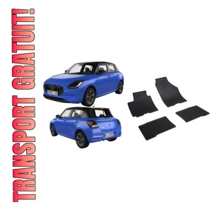 Set 4 covorase Suzuki Swift 2017-2020, din cauciuc 100%, compatibile cu autoturismul SUZUKI Swift
