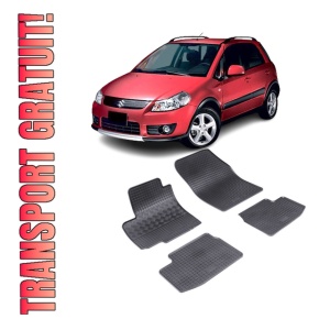Set 4 covorase Suzuki Sx4 2006-2010, din cauciuc 100%, compatibile cu autoturismul SUZUKI SX4