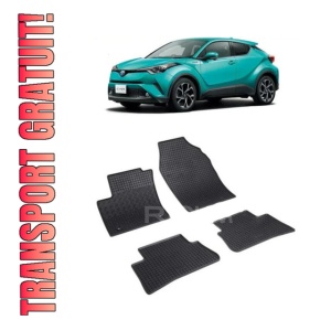 Set 4 covorase Toyota C-Hr Hev 2024-prezent, din cauciuc 100%, compatibile cu autoturismul TOYOTA C-HR