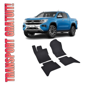 Set 4 covorase Volkswagen Amarok 2023-prezent, din cauciuc 100%, compatibile cu autoturismul Volkswagen Amarok