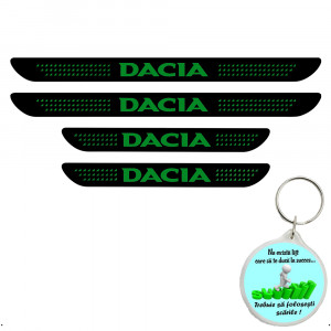 Set 4 protectii praguri auto autoadezive Dacia model 3 si breloc Succes, accesorii pentru autoturismul tau - masina v249009