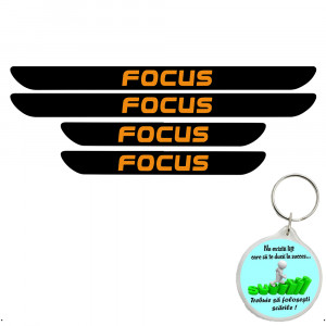 Set 4 protectii praguri auto autoadezive Focus si breloc Succes, accesorii pentru autoturismul tau - masina v246514