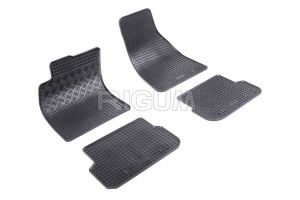 Set 5 covorase AUDI A6 C6 din 03.2006-2011, cu covoras tunel median, CAROSERIE COMBI, Presuri cauciuc 100%, compatibil cu autoturismul AUDI A6 C6, Rigum - Img 3