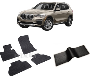 Set 5 covorase BMW X5 G05 din 11.2018-PREZENT, cu covoras tunel median, CAROSERIE SUV, Presuri cauciuc 100%, compatibil cu autoturismul BMW X5 G05, Rigum - Img 2