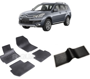 Set 5 covorase CITROEN C-CROSSER din 03.2007-08.2012, cu covoras tunel median, CAROSERIE SUV, Presuri cauciuc 100%, compatibil cu autoturismul CITROEN C-CROSSER, Rigum - Img 2