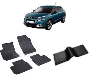 Set 5 covorase CITROEN C4 CACTUS I din 08.2014-03.2018, cu covoras tunel median, CAROSERIE SUV, Presuri cauciuc 100%, compatibil cu autoturismul CITROEN C4 CACTUS I, Rigum - Img 2