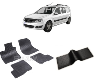 Set 5 covorase DACIA LOGAN I din 01.2007-08.2013, cu covoras tunel median, CAROSERIE COMBI, Presuri cauciuc 100%, compatibil cu autoturismul DACIA LOGAN I, Rigum - Img 2