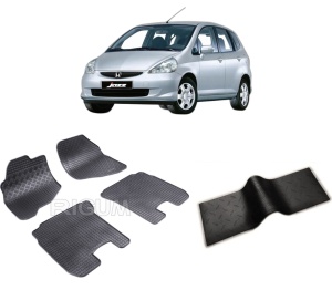 Set 5 covorase HONDA JAZZ I din 2002-10.2008, cu covoras tunel median, CAROSERIE HATCHBACK, Presuri cauciuc 100%, compatibil cu autoturismul HONDA JAZZ I, Rigum - Img 2