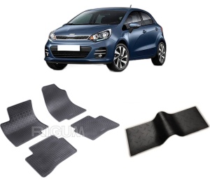 Set 5 covorase KIA RIO III din 08.2011-01.2017, cu covoras tunel median, CAROSERIE HATCHBACK, Presuri cauciuc 100%, compatibil cu autoturismul KIA RIO III, Rigum - Img 2