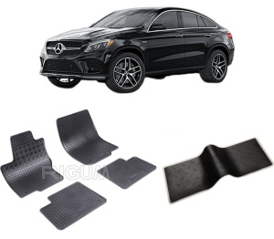 Set 5 covorase MERCEDES GLE I COUPE din 08.2015-10.2019, cu covoras tunel median, CAROSERIE COUPE C292, Presuri cauciuc 100%, compatibil cu autoturismul MERCEDES GLE I COUPE, Rigum - Img 2