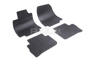 Set 5 covorase NISSAN TIIDA din 2007-12.2011, cu covoras tunel median, CAROSERIE SEDAN, Presuri cauciuc 100%, compatibil cu autoturismul NISSAN TIIDA, Rigum - Img 3