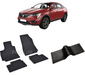 Set 5 covorase RENAULT ARKANA E-TECH HYBRID din 03.2021-PREZENT, cu covoras tunel median, CAROSERIE SUV, Presuri cauciuc 100%, compatibil cu autoturismul RENAULT ARKANA E-TECH HYBRID, Rigum - Img 2