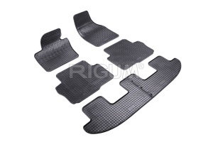 Set 5 covorase VOLKSWAGEN SHARAN II din 09.2010-03.2022, cu covoras tunel median, CAROSERIE VAN 7 LOCURI, Presuri cauciuc 100%, compatibil cu autoturismul VOLKSWAGEN SHARAN II, Rigum - Img 3
