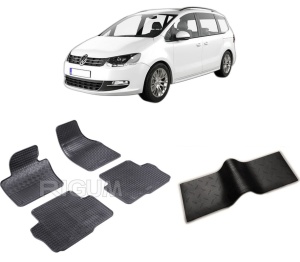 Set 5 covorase VOLKSWAGEN SHARAN II din 09.2010-03.2022, cu covoras tunel median, CAROSERIE VAN 5 LOCURI, Presuri cauciuc 100%, compatibil cu autoturismul VOLKSWAGEN SHARAN II, Rigum - Img 2