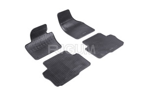 Set 5 covorase VOLKSWAGEN SHARAN II din 09.2010-03.2022, cu covoras tunel median, CAROSERIE VAN 5 LOCURI, Presuri cauciuc 100%, compatibil cu autoturismul VOLKSWAGEN SHARAN II, Rigum - Img 3