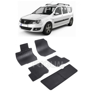 Set 6 covorase Dacia Logan Mcv 7M 2007-2013, din cauciuc 100%, compatibile cu autoturismul DACIA Logan v852