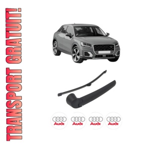 Set brat stergator spate cu lamela pentru AUDI Q2 (GAB, GAG) din 2016-2020, pentru spate, din cauciuc siliconat rezistent, 4 stickere auto AUDI