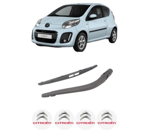 Set brat stergator spate cu lamela pentru CITROEN C1 (PM_, PN_) din 2005-2014, pentru spate, din cauciuc siliconat rezistent, 4 stickere auto CITROEN v2334