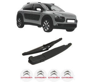 Set brat stergator spate cu lamela pentru CITROEN C4 CACTUS din 2014-2018, pentru spate, din cauciuc siliconat rezistent, 4 stickere auto CITROEN v2453