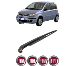 Set brat stergator spate cu lamela pentru FIAT PANDA (169_) din 2003-2013, pentru spate, din cauciuc siliconat rezistent, 4 stickere auto FIAT v2209