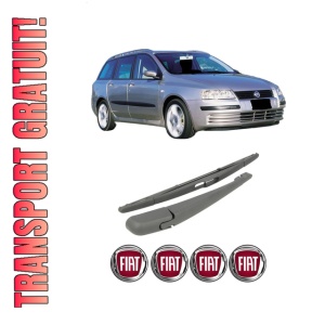 Set brat stergator spate cu lamela pentru FIAT STILO (192_) din 2001-2007, pentru spate, din cauciuc siliconat rezistent, 4 stickere auto FIAT